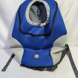 New Blue Sport Medium‎ Dog Carrying Backpack With Peak A Boo Hole Hiking Travel